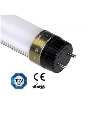 LED-Röhre-T8, 230V, 60cm, 10.0Watt, 850Lumen, TÜV zertifiziert, warmweiss, Endkappen um 90° drehbar, mit LED Starter