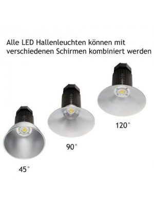 LED-Hallenleuchten, 230V, 100W, 9200 Lumen, wie 250Watt HQL, TÜV zertifiziert, tageslicht-weiss